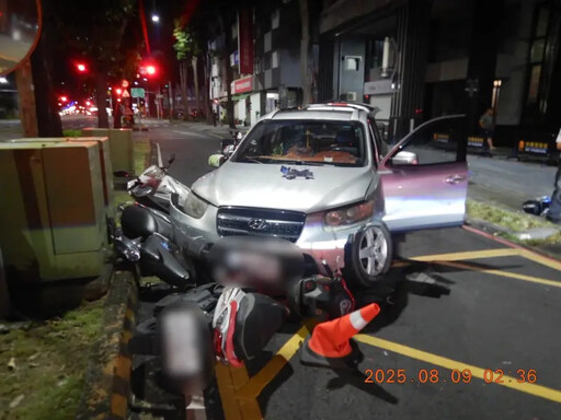 高雄驚魂夜！男深夜逆向保齡球式撞13輛機車