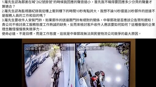 郵差秒走人!屋主撲空PO網抱怨、網友論戰