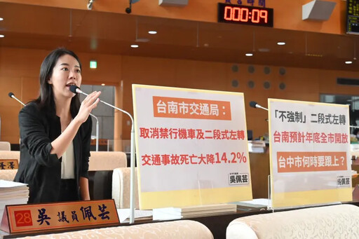 台中機車二段式左轉 議員促彈性取消