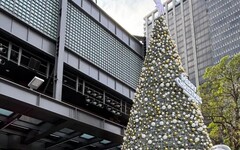 全台最美 台中新光三越12米雪花耶誕樹亮相