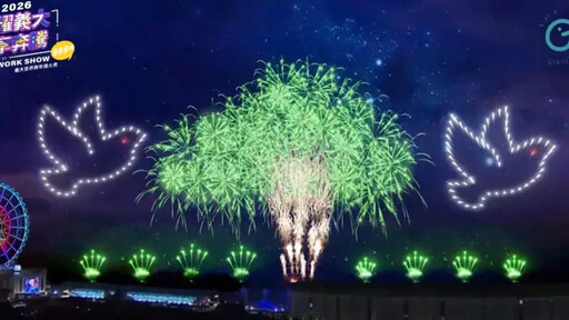 義大世界跨年煙火秀！超巨大煙火樹震撼迎新