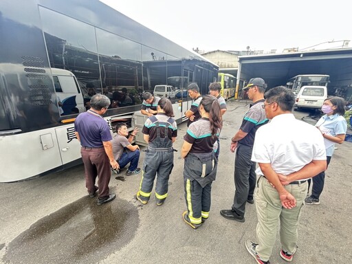 電巴起火怎麼辦?員林客運實地演練應變流程