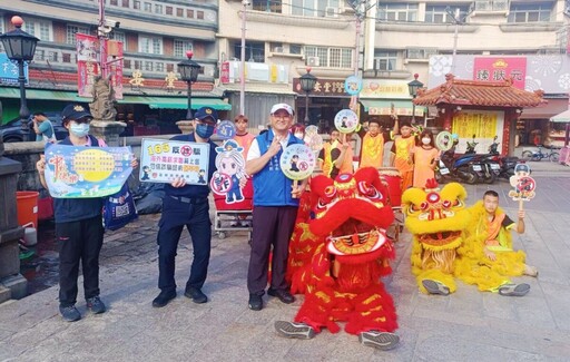 聖火儀式結合防詐宣導 北港警提升全民防詐意識