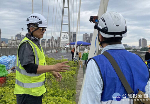 新月橋主橋段 分三階段辦理吊索檢測作業