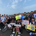 雙新自行車道跨橋工程啟用典禮 楊梅警加強反詐騙宣導