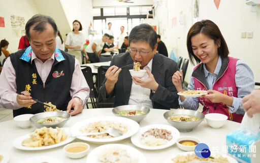 力挺客家美食 楊文科大啖新埔粄條