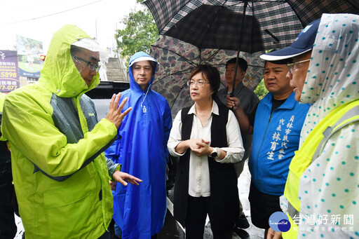颱風來襲龍燈公園滯洪池發揮效用 彰化縣視察員基醫院周邊排水情形