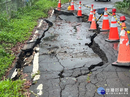 太平區北田路一帶發現道路坍塌 何欣純籲用路人行經留意