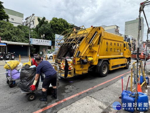 凱米颱風過境 桃園環保局全體動員 清出約1500噸垃圾及170噸資收物