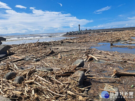 凱米颱風攔木網發揮功效 高市府優先清理港嘴漂流木