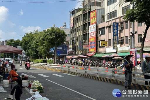 美化新明市場周邊市容景觀 封閉明德路左右各一車道嚴格取締違規