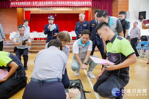 竹市民防、義警及義交大隊中秋聯誼趣味競賽 強化自救與救護技能