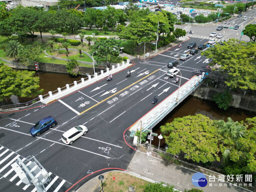 讓交通更順暢 高市三民區自由橋北上新增左轉車道