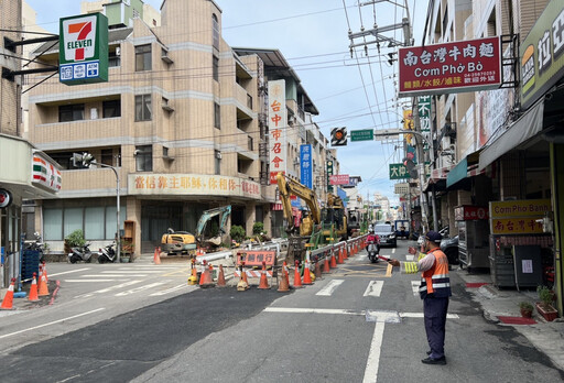 大雅區中山北路雨水下水道進場施工 改善周遭淹水問題