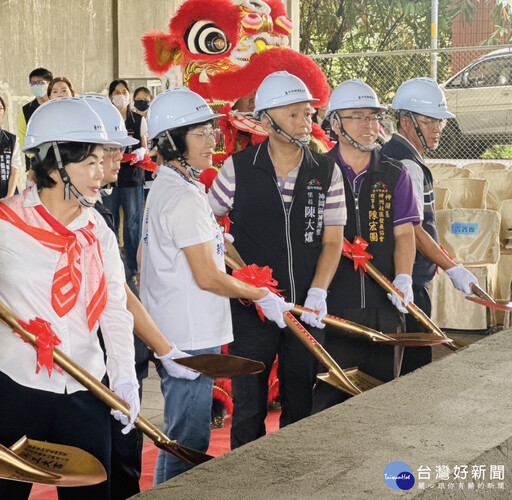 神洲里市民活動中心開工 中市盧市府感謝楊瓊瓔協助覓地