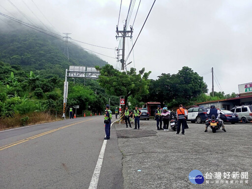 白河警環監聯合稽查 加強取締山道改裝噪音車