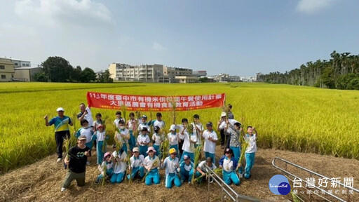 有機食農參訪研習 學童體驗割稻及飯糰DIY