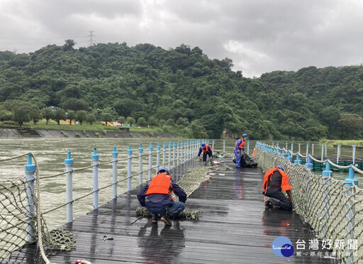 康芮颱風來襲 新店浮筒橋預防性撤離