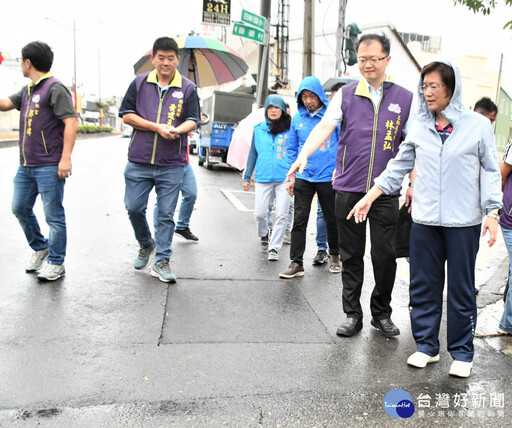 王惠美視察福興鄉彰鹿路六段道路 改善道路不平投入千萬元