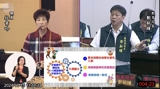 全國首間市立K12雙語學校落腳台南沙崙 議員杜素吟要求市府防範「寄戶口」搶讀