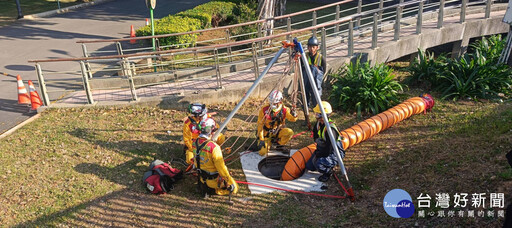 桃園雨水下水道人孔創新 道路安全與搜救效率再提升