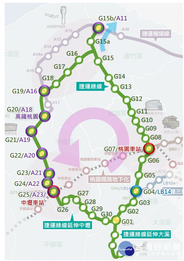 公共工程委員會現勘桃園捷運綠線延伸中壢計畫 桃市府力推捷運路網成環節點