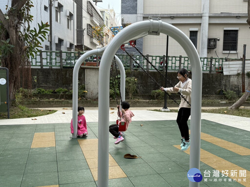 台中豐原怡然園新遊具啟用 孩子開心搶玩樂翻天