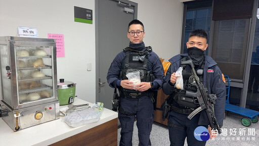 桃警將迷你超商直接設在勤務處所 員警執勤不畏寒流吹襲