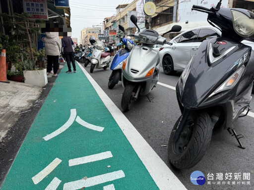 彰化市大埔路新設標線型人行道 警開始取締違停