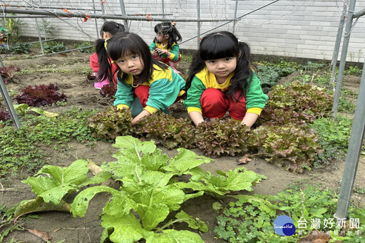 響應家扶新春義賣 育仁幼兒園賣自種蔬菜助弱勢學童安心學習