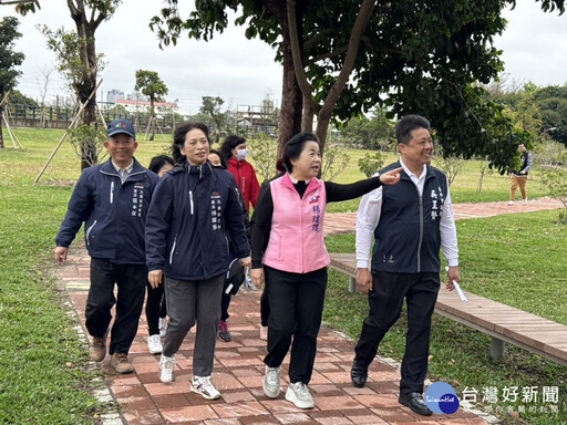 楊瓊瓔攜手吳呈賢拚「一里一公園」 大雅神林綠地啟動三期工程