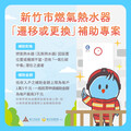 竹市補助熱水器遷移或更換 歡迎符合資格市民申請