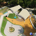 炎夏將至 中市后里森林公園「搖籃遊戲場」增設遮蔭設施