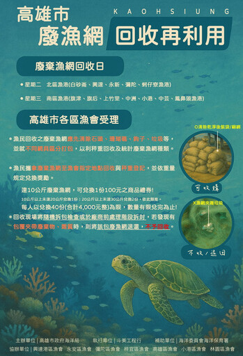 高市府攜手區漁會 廢棄漁網回收獎勵開跑
