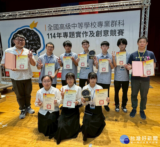 中市深耕技職教育 學生作品勇奪全國競賽八項冠軍