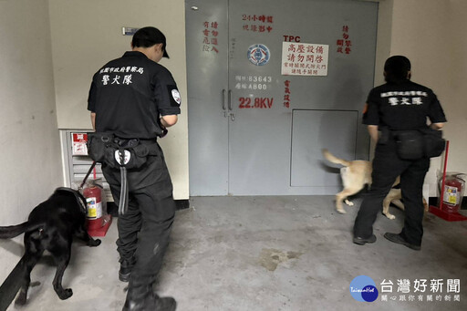 2025雙北世界壯年運動會登場 蘆警攜拉布拉多警犬強化反恐安檢