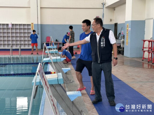 后里區游泳池池底煥然一新 運動場域升級有感