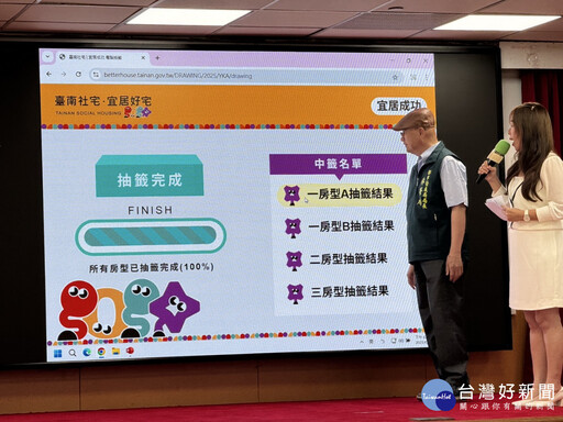 臺南「宜居成功」社宅公開抽籤 103戶正取戶9月起入住