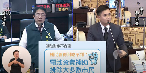 電動機車電池月資費補助形同虛設? 議員蔡宗豪籲南市府檢討改善