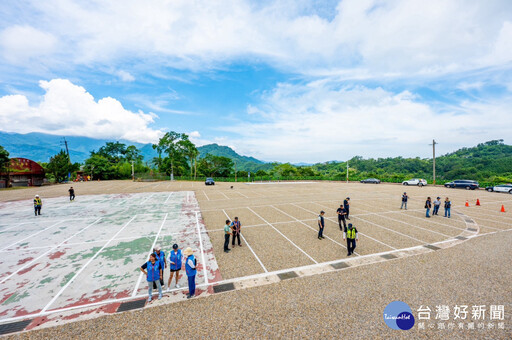 視察復興區介壽國中停車場整建工程 張善政：期勉如期完工助力觀光發展