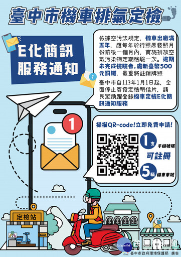 感謝齊力守護空品 中市環保局表揚績優機車定檢業者