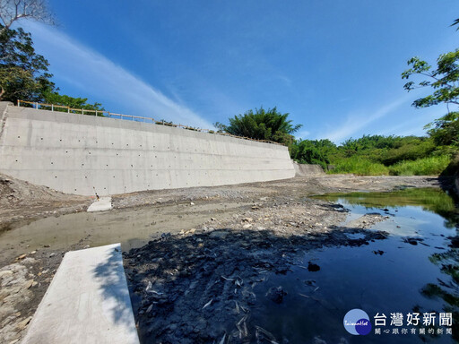 南市南化區野溪護岸工程提前完工 汛期及時發揮功效