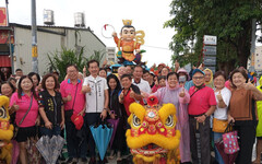 大村鄉過溝社區設Q版三太子打卡新景點 入口意象揭幕