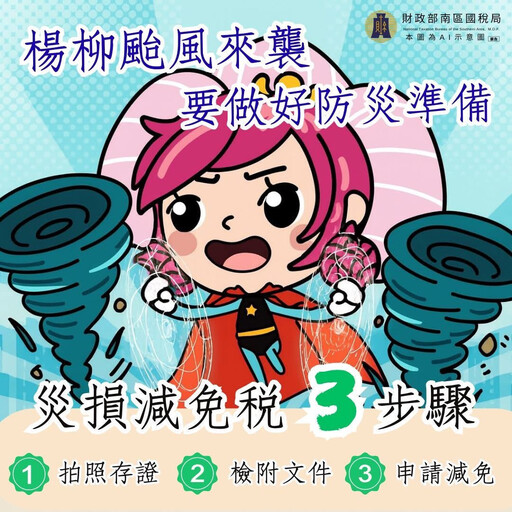 楊柳颱風造成之災害損失 得申請相關稅捐減免