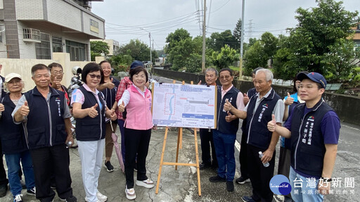 楊瓊瓔爭取農水署點頭 懸臂工法拓寬潭子瓶頸巷道