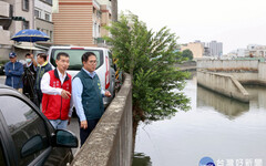 黃偉哲視察安南區六塊寮抽水機組 要求確保排水系統完善運作