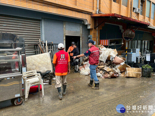 新北支援宜蘭鳳凰颱風災後環境復原 助災區恢復正常生活步調