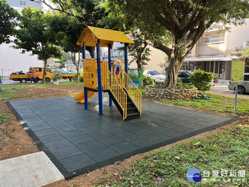 打造安全友善親子環境 竹市金山六街公園增設遊具