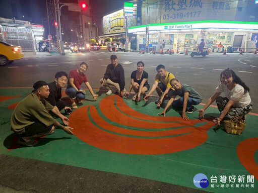 桃園後站商圈美學升級 異國風街角藝術全面完工