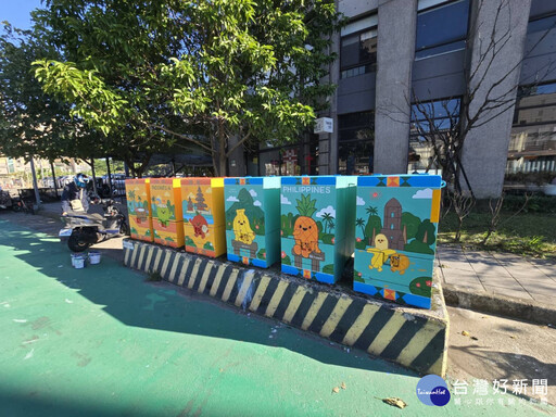 桃園後站商圈美學升級 異國風街角藝術全面完工